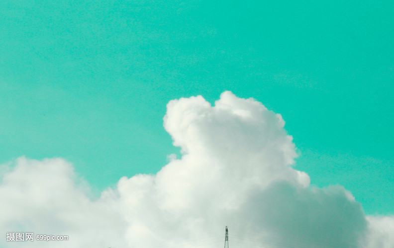 简约壁纸-大片的云朵