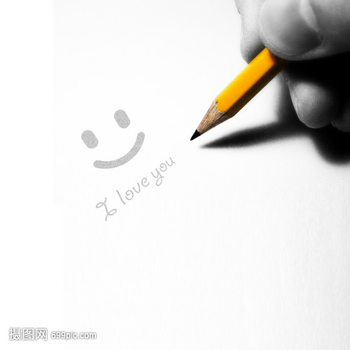 铅笔画笑脸写英文