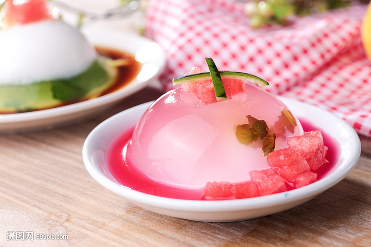 夏季美食甜品布丁