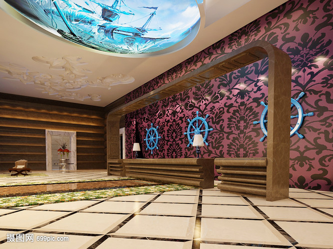 某理发店前台效果图