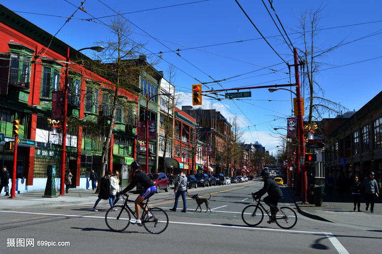 加拿大温哥华唐人街风光
