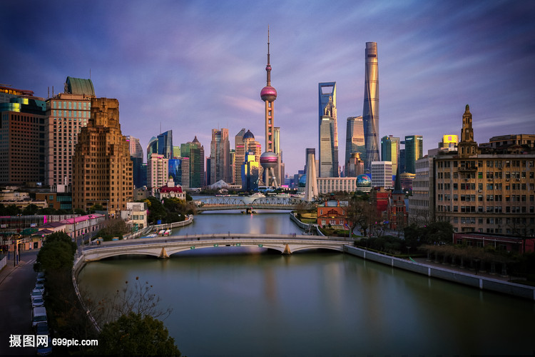 上海东方明珠城市建筑风光
