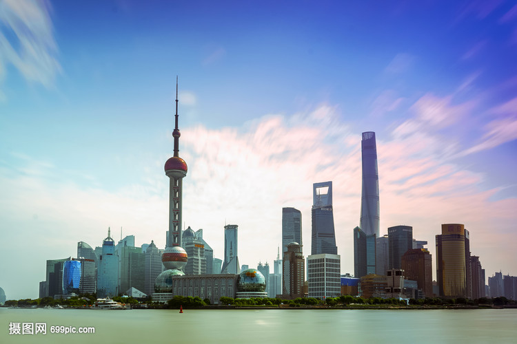上海陆家嘴东方明珠外滩金融中心背景