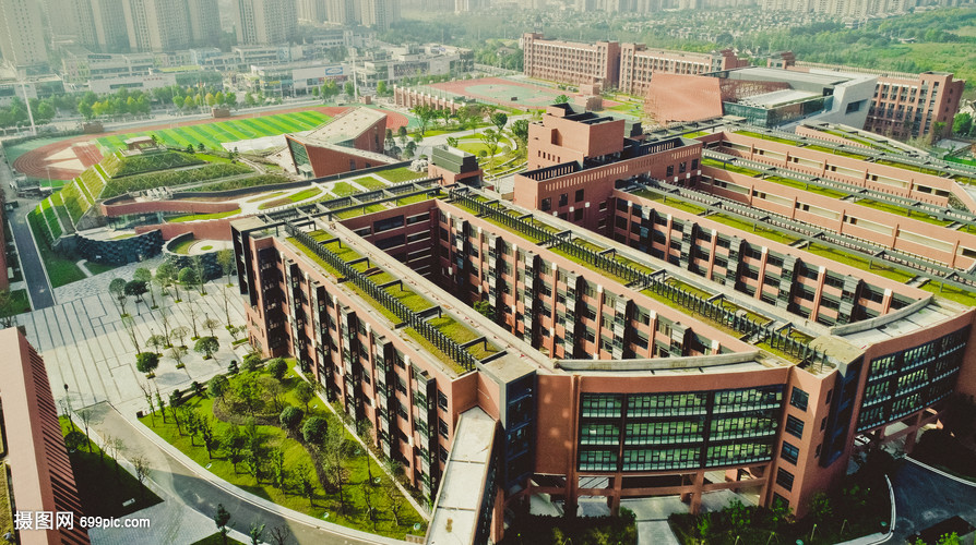 重庆市第一实验中学大学城校区航拍