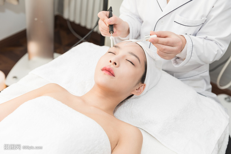 脸部美容护理特写