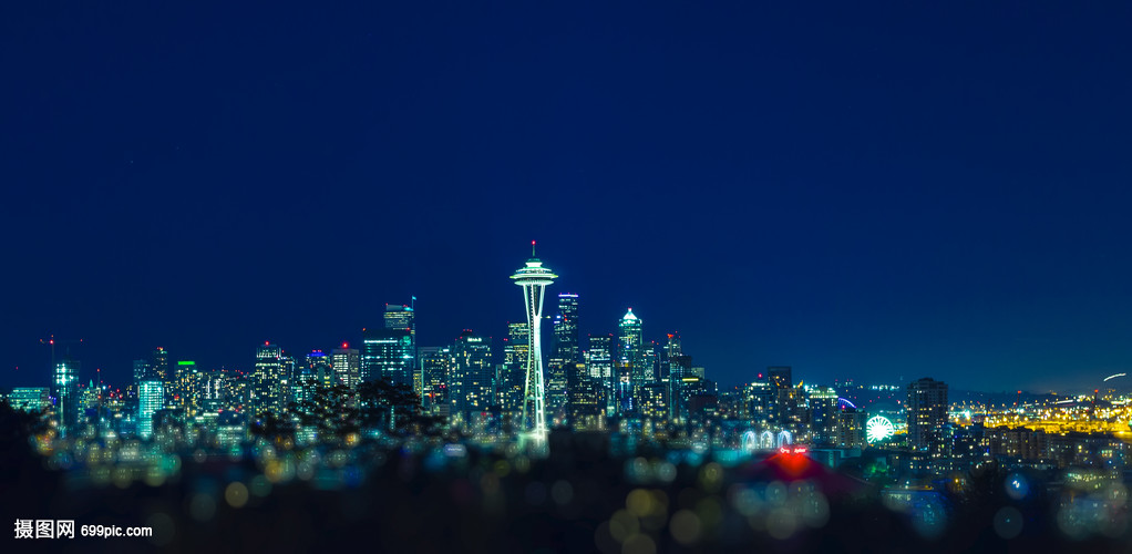 美国加州城市夜景