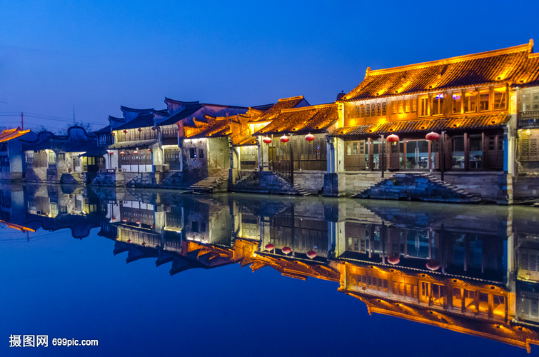 嘉兴月河老街夜景