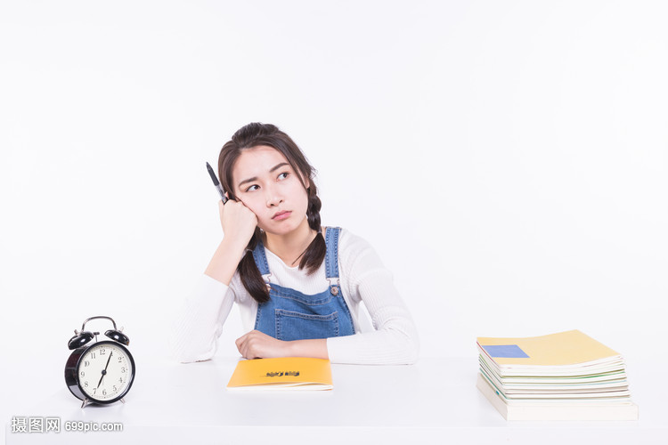 苦恼中的青春大学生