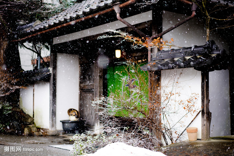日本白马村雪景