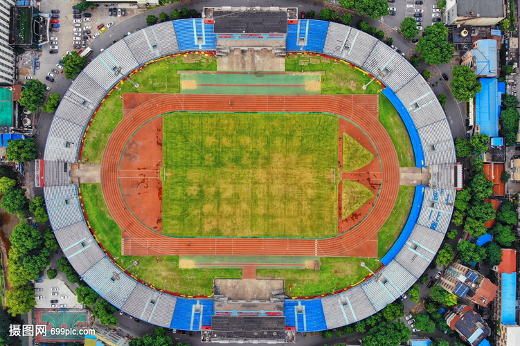 俯瞰武汉新华路足球场