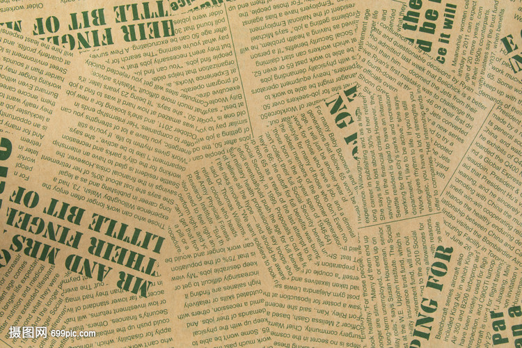 旧英文报纸背景素材