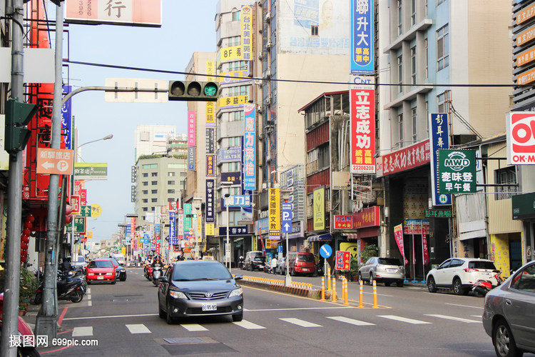 台湾台中闹市区