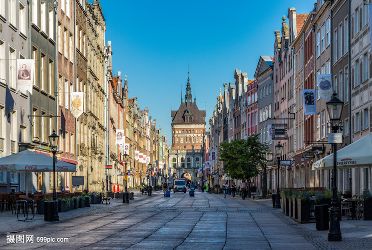 波兰旅游城市格但斯克城市风光