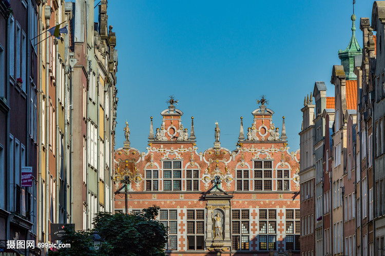 波兰旅游城市格但斯克城市风光