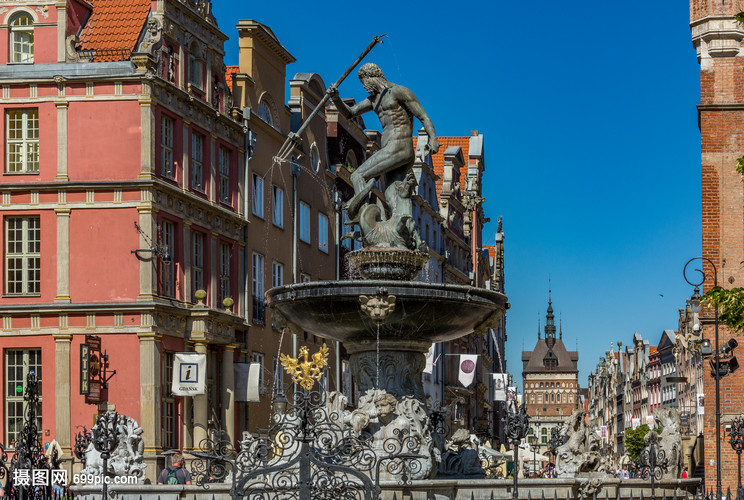 波兰旅游城市格但斯克城市风光