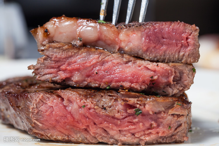 五分熟牛排
