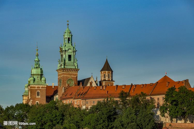 波兰克拉科夫著名旅游景点瓦维尔皇家城堡