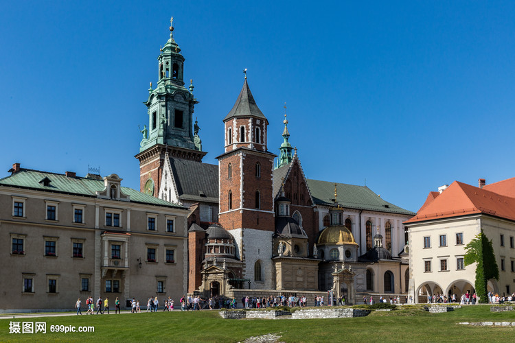 波兰克拉科夫著名旅游景点瓦维尔皇家城堡