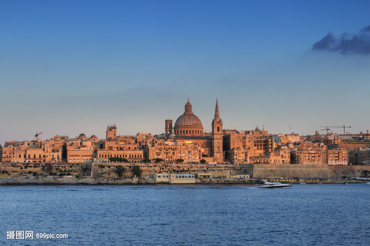 地中海岛国马耳他首都瓦莱塔风光