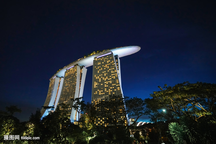 新加坡金沙空中花园夜景