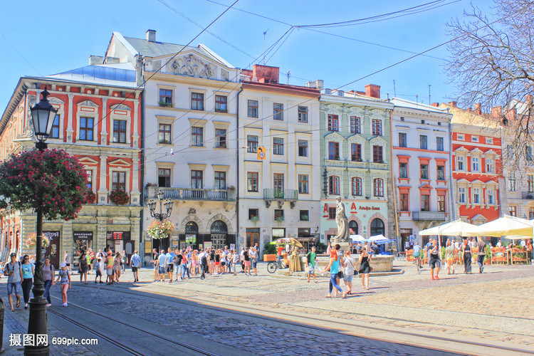 乌克兰利沃夫城市街景