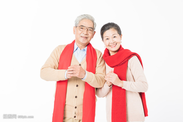 新春老年夫妻拜年