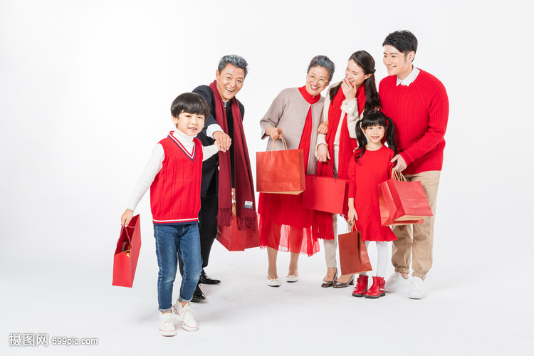 新春家庭开心购物