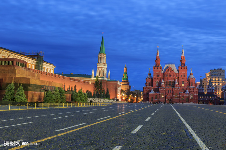 莫斯科著名旅游景点红场克里姆林宫与国家博物