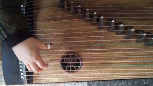 中国民族乐器古筝演奏视频素材