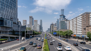 北京国贸桥上交通视频素材