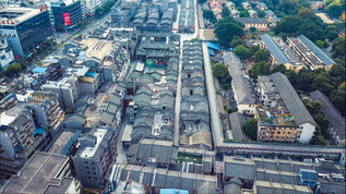 4k高清航拍桂林著名景点东西巷子视频素材