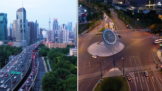 4K航拍上海交通空镜视频素材