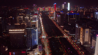 都市夜景4K航拍视频素材