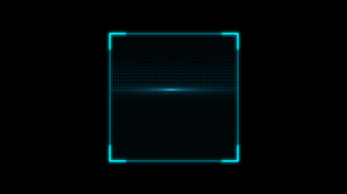 蓝色科技感二维码循环扫描透明通道元素视频素材