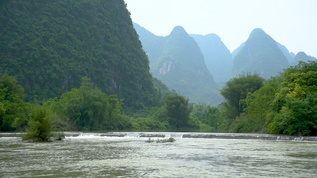 桂林山水水坝风光视频素材