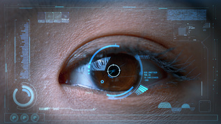 眼睛识别虚拟现实交互4K视频素材