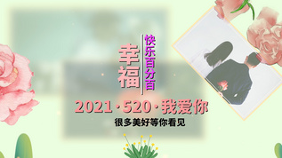 唯美温馨浪漫520爱情相册pr模板视频素材