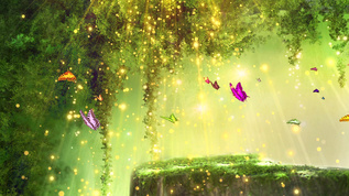 梦幻森林元素背景视频视频素材