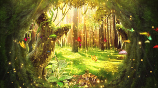 梦幻森林元素背景视频视频素材