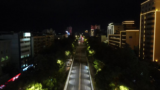江西赣州城市夜景交通航拍视频素材