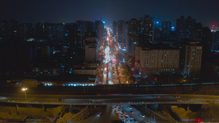 城市夜景4K航拍视频素材