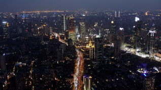 上海城市夜景航拍视频素材