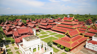 缅甸曼德勒皇宫视频素材