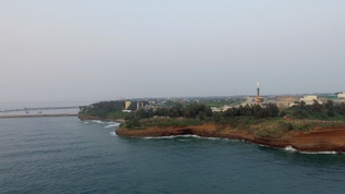 海岛石油化工厂航拍视频素材