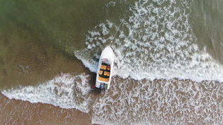 大海海浪礁石海洋航拍视频素材