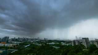 深圳南山区暴雨延时摄影4K视频素材