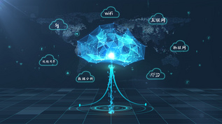 互联网5g科技物联网蓝色AE模板视频素材