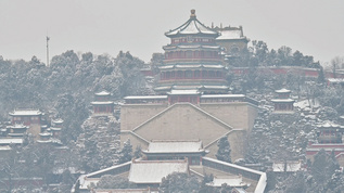 北京颐和园雪景印象视频素材