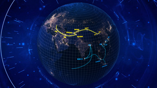 科技感一带一路视频素材