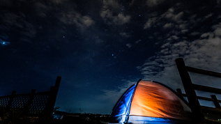 8K星空星空下的帐篷视频素材